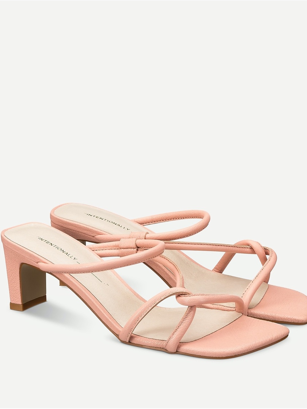 INTENTIONALLY BLANK Pink Knotted Strappy Mid-Heel Sandals